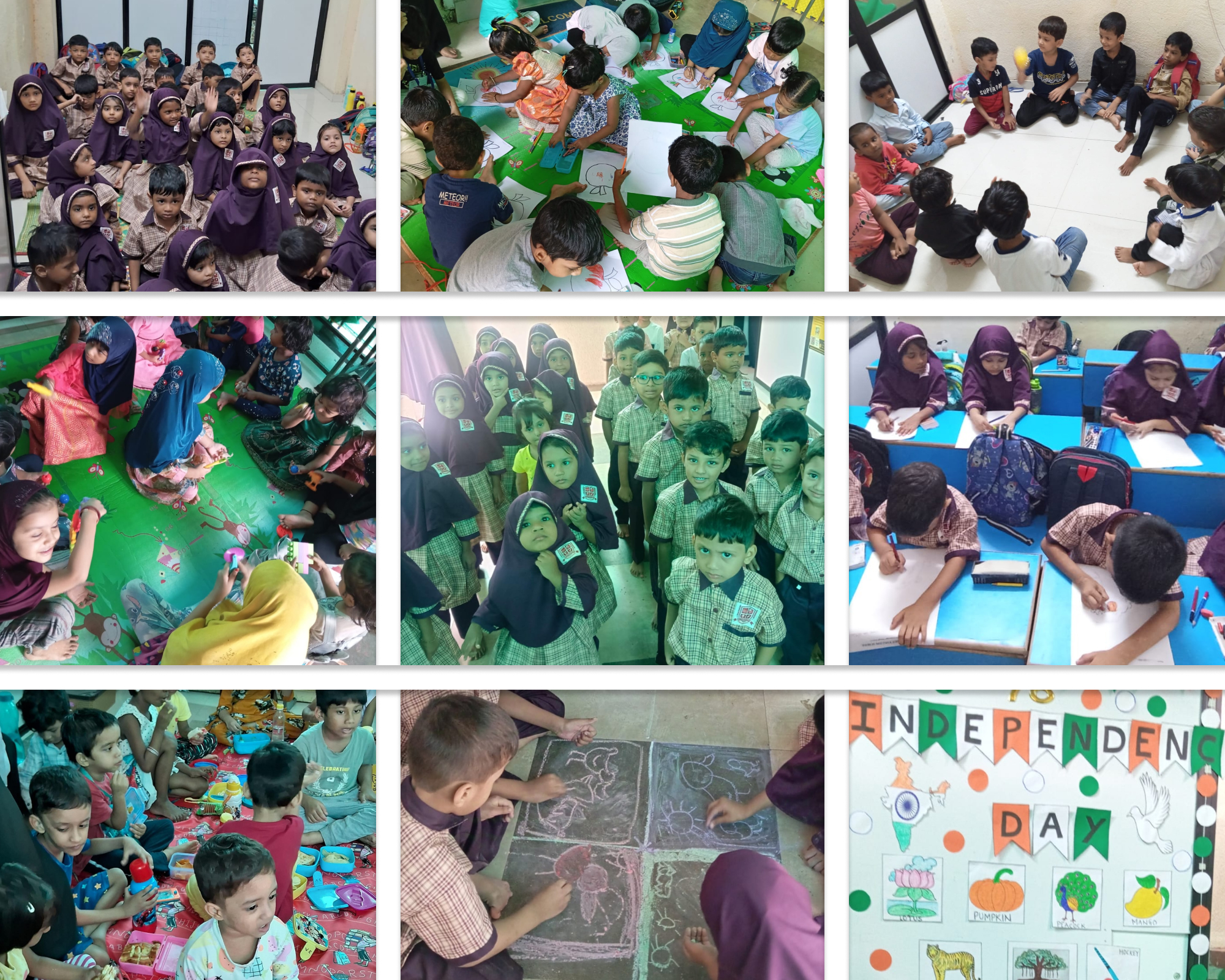 Blueberry English School activities collage